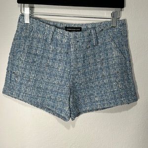 Generation Love Women’s Tweed Faye Light Blue Multi Shorts XS